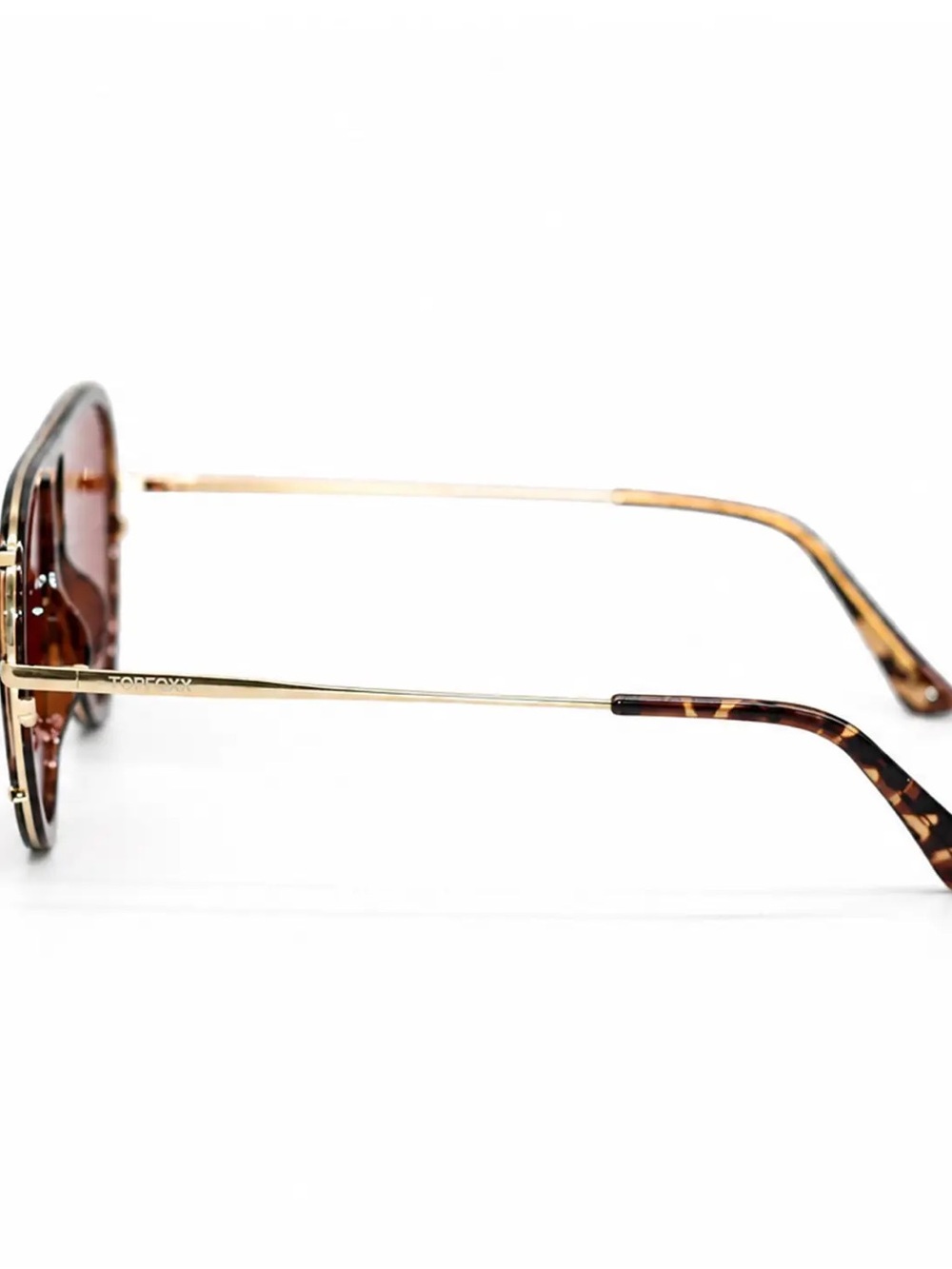 TOPFOXX Tortoiseshell Aviator Sunglasses with Red Lenses - Picture 3 of 14